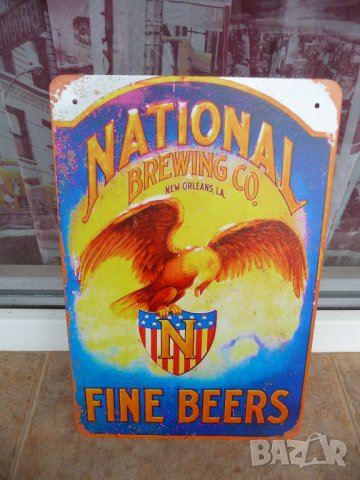 Метална табела бира National Brewing co Fine beer реклама , снимка 1 - Колекции - 42756065