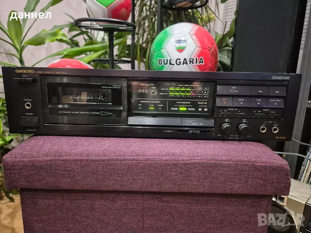 Отлично работещ касетен дек ONKYO TA-2430 - Made in Japan + подарък
