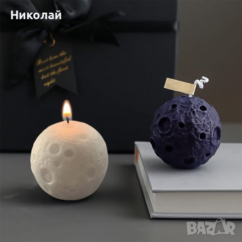 Силиконов молд Луна , фондан , сапун , гипс , епоксидна смола , 3D луна , пълнолуние, снимка 4 - Други - 39852485