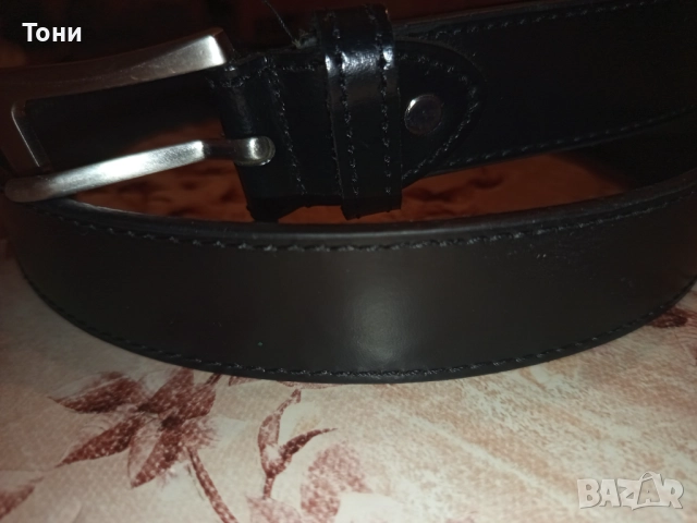 LUIGI LAMBERTO Нов Стилен Мъжки Колан Изцяло от Естествена Кожа 130см., снимка 2 - Колани - 52675787