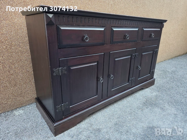 Контрабюфет с метален обков, снимка 2 - Бюфети - 53905924