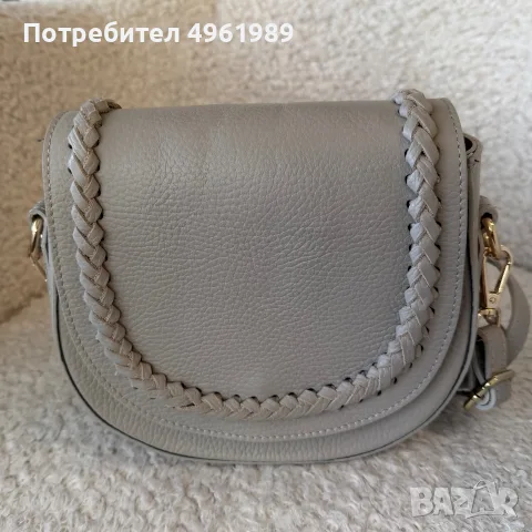 Чисто нова дамска чанта от естествена кожа