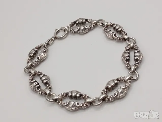 Сребърна гривна, снимка 3 - Гривни - 49558806