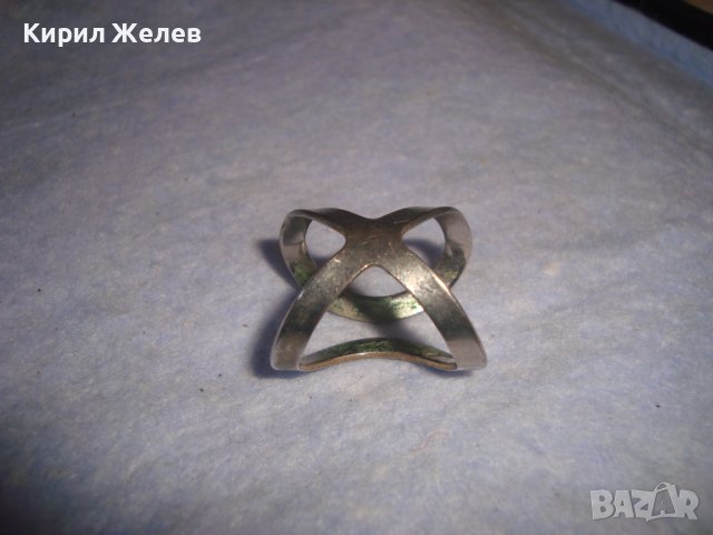 СТАР ПОСРЕБРЕН АЖУРЕН АРТ ПРЪСТЕН РЕГУЛИРУЕМ МОДЕЛ 27719, снимка 5 - Пръстени - 37420233