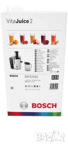 Продавам сокоизтисквачка Bosch VitaJuice 2 (MES25A0), снимка 5 - Сокоизстисквачки и цитрус преси - 56223041