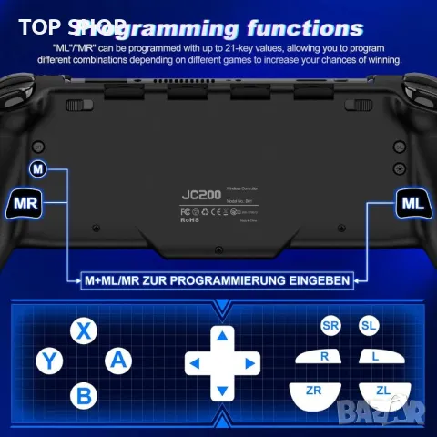 HASACOOL Switch Controller, Hall Effect Joystick (No Drift) Switch Joycon за Nintendo Switch/OLED, снимка 4 - Аксесоари - 49551990