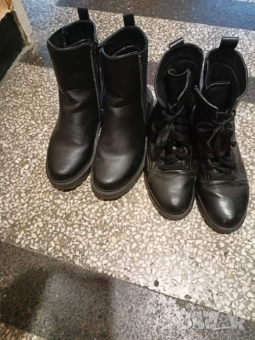 два чифта боти ест кожа и не