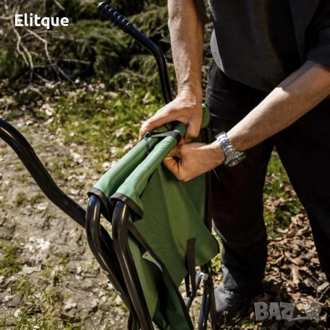 Сгъваема градинска количка с голям капацитет – лека, здрава и компактна за съхранение, снимка 3 - Градински мебели, декорация  - 53040514