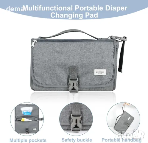 LANDICI Подложка за повиване на пелени за бебе с интелигентни кърпички, джоб, водоустойчива пелена , снимка 7 - Други - 47503159