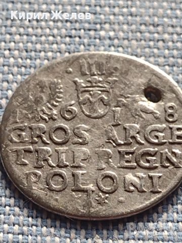 Сребърна монета 3 гроша 1618г. Сигизмунд трети Полша 28452, снимка 6 - Нумизматика и бонистика - 42900195
