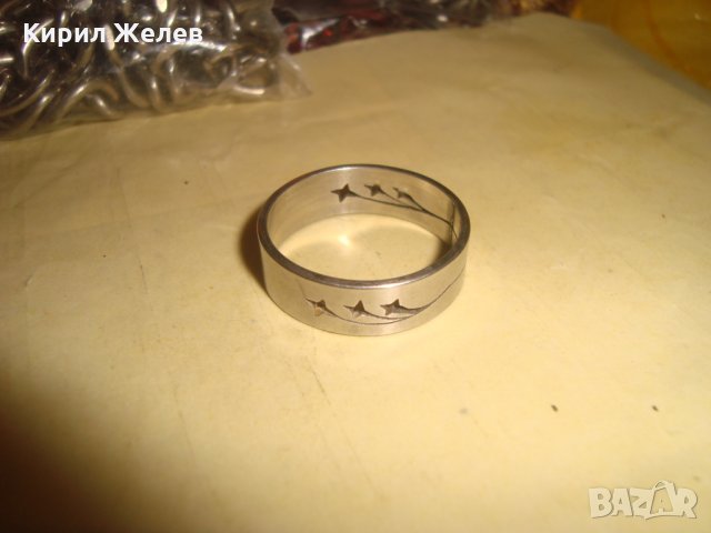 АРТ МОДЕН ПРЪСТЕН от БЛАГОРОДНА НЕРЪЖДАЕМА СТОМАНА Тип ХАЛКА 27131, снимка 3 - Пръстени - 35053787