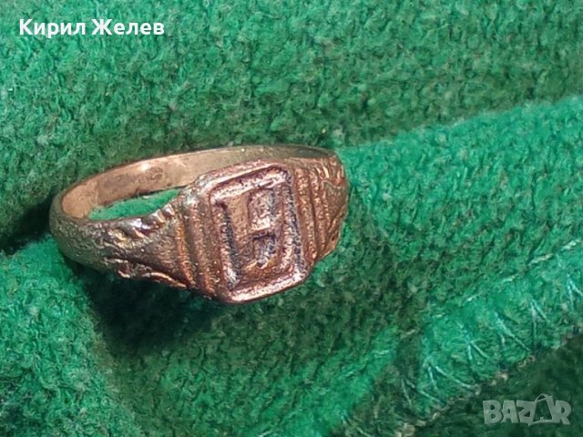 Много стар пръстен сачан над стогодишен с БУКВА - А - 60101, снимка 10 - Антикварни и старинни предмети - 28857846
