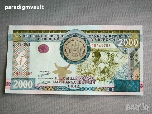 Банкнота - Бурунди - 2000 франка UNC | 2008г.