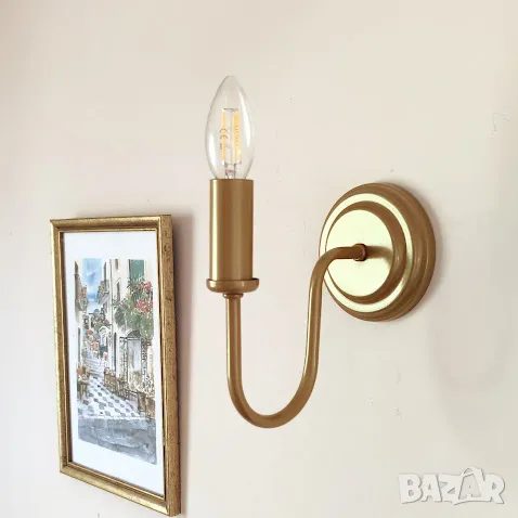 Модерен бял метален аплик ,единичен, класическа лампа за стена, снимка 7 - Лампи за стена - 46672954