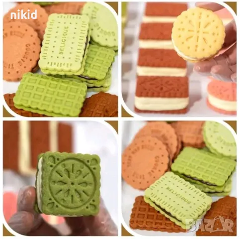 4 бисквитки бисквитка рамка рамки резци форми форма с бутало за сладки тесто, снимка 4 - Форми - 48264503