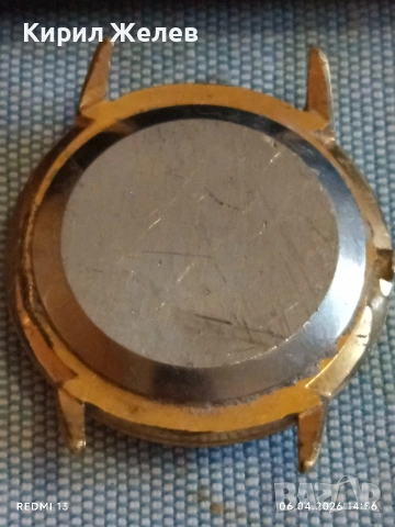 Стар механичен часовник РАКЕТА СССР мъжки с печат позлатен 54480, снимка 6 - Антикварни и старинни предмети - 54109838