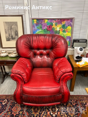 Класически диван Честърфийлд и 2 фотьойла., снимка 4 - Дивани и мека мебел - 52733720