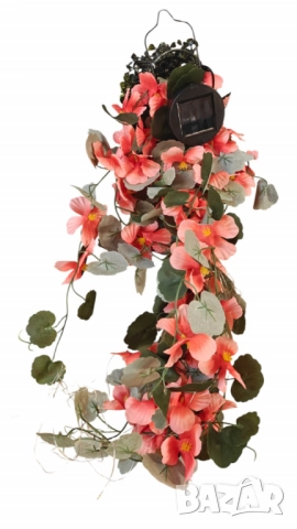 Флорална светлинна декорация - LED Слънчева кошница с цветя, снимка 11 - Други - 51948631