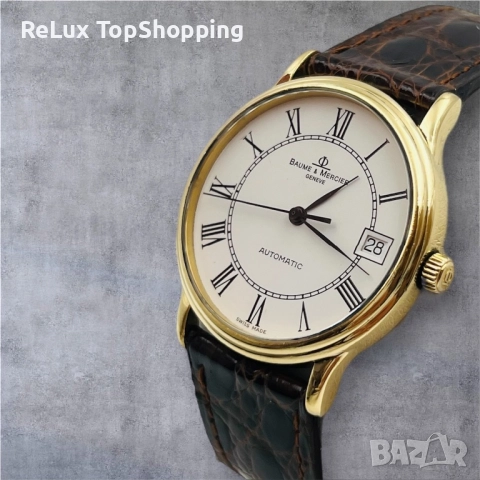 Baume & Mercier Classima automatic solid gold 18k мъжки дрес часовник, снимка 2 - Мъжки - 51947118