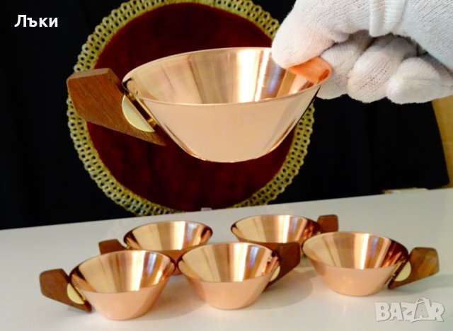 Медна чаша,чиста червена мед,естествено дърво., снимка 8 - Антикварни и старинни предмети - 37470057