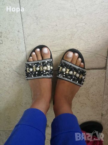 Дамски чехли с перличка. Последен 1 брой 40 размер , снимка 2 - Чехли - 29105224