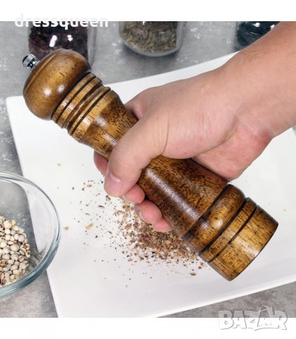 2845 Класическа дървена мелничка за черен пипер, снимка 2 - Аксесоари за кухня - 34268492