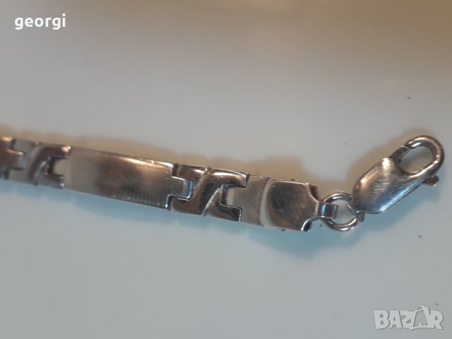 Сребърна гривна, снимка 2 - Гривни - 39047910