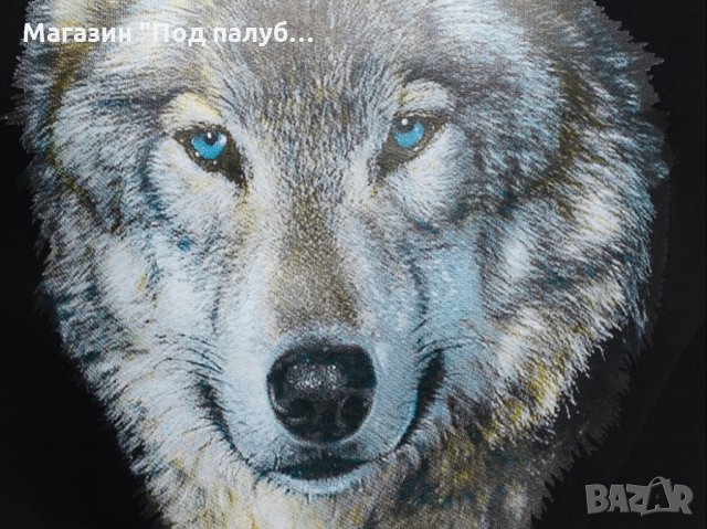 Нов мъжки суичър с трансферен печат Вълк със сини очи, Серия вълци, снимка 7 - Суичъри - 27757213