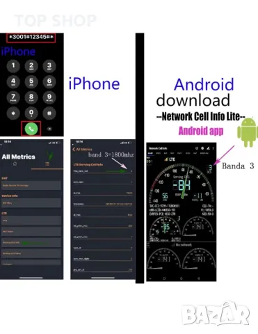 3 бандов GSM Усилвател на клетъчен сигнал 900 1800 2100 MHz Band  Ретранслатор LTE GSM WCDMA, снимка 5 - Motorola - 48933250