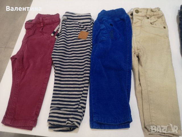 Лот 8 броя бебешки панталонки 80см, 6-9м, 9-12м, Zara, minoti, снимка 1 - Панталони и долнища за бебе - 35006684