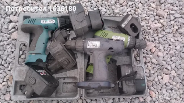 3 броя винтоверта бормашини с батерии