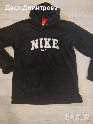 Нова дебела топла плюшена блуза Nike, снимка 2 - Спортни дрехи, екипи - 42576304