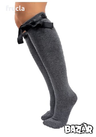 Дълги чорапи със сатенена панделка - различни цветове, снимка 4 - Дамски чорапи - 32093906