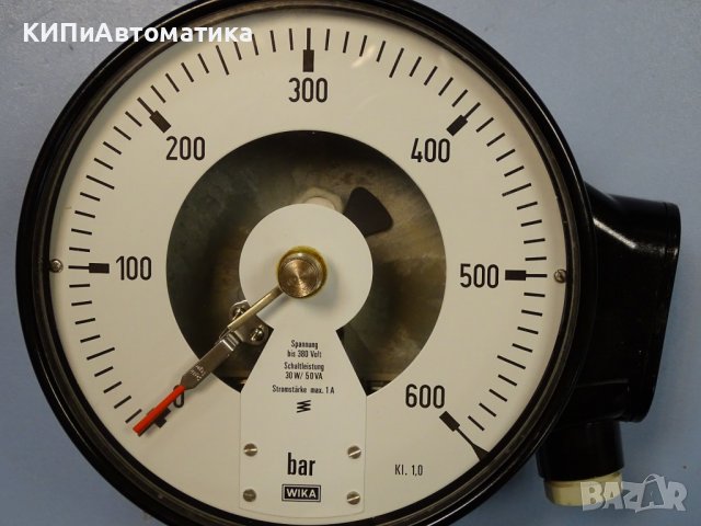 Ел. контактен Манометър WIKA 82.21 600 Bar Ø160 mm G1/2”, снимка 3 - Резервни части за машини - 36971872