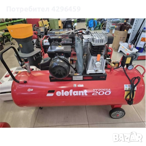 Компресор за въздух 200л, 8 bar, 3 к.с., XY2065A-200, 330 л/мин, снимка 3 - Компресори - 52293219