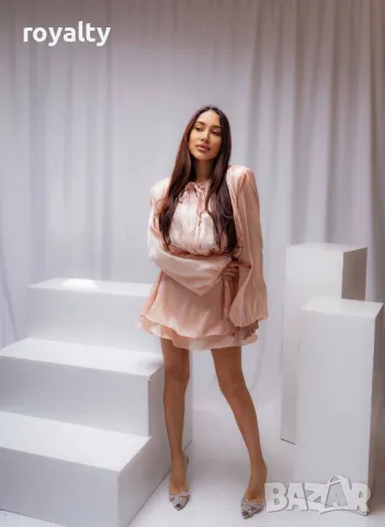 Розова дамска рокля , снимка 4 - Рокли - 49583639