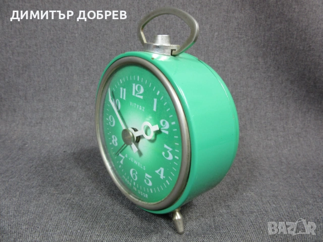 СТАР РЕТРО СОЦ СССР МЕХАНИЧЕН ЧАСОВНИК БУДИЛНИК ВИТЯЗЬ, снимка 2 - Антикварни и старинни предмети - 54268949
