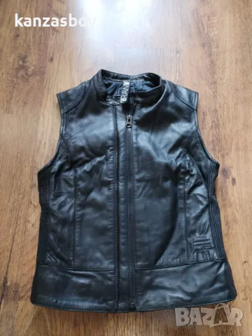  G-star 5620 Custom Zip Leather - страхотен Дамски Елек Естествена Кожa М, снимка 8 - Якета - 50150337