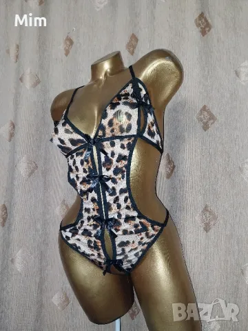 L/XL Отворено Боди анимал принт , снимка 5 - Корсети, бюстиета, топове - 48938841