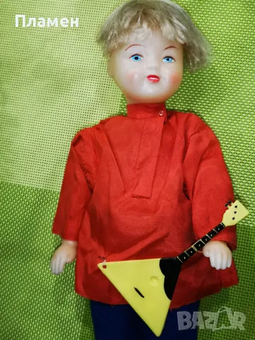 Стара руска кукла "Руский мальчик" (музикант) , снимка 6 - Колекции - 49874837