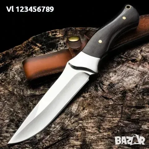 Бутиков ловен нож 98х220 мм, кожена кания, снимка 2 - Ножове - 49780418