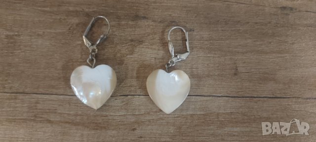 Комплект Обеци и сребърен медальон - колие с камък внос от Англия