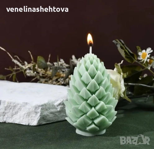 3D голяма шишарка силиконов молд форма свещи гипс сапун смола фондан шоколад , снимка 3 - Форми - 52389831