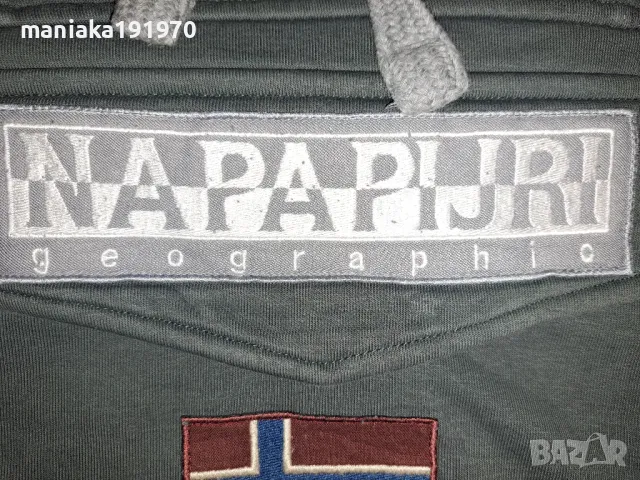 Napapijri Mens Green Burgee Winter 1 Hoodie (S) мъжки суичър , снимка 6 - Суичъри - 47755156