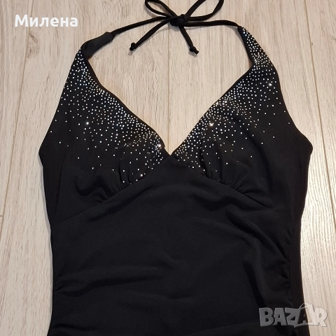 Дамска елегантна рокля с камъчета - S/M