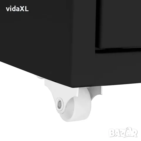 vidaXL Мобилен офис шкаф, черен, 28x41x109 см, метал, снимка 6 - Шкафове - 56147102