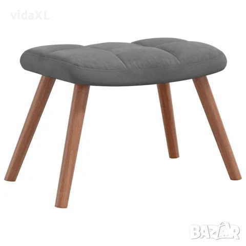 vidaXL Люлеещ стол с табуретка, тъмносив, кадифе, снимка 8 - Столове - 56146940