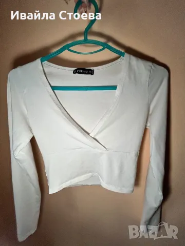 Бяла дамска блуза
