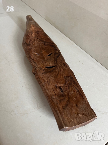 Дървена маска от плътно дърво стара, снимка 4 - Декорация за дома - 44934116