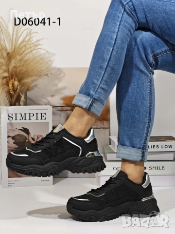 ДАМСКИ МАРАТОНКИ С ДЕБЕЛА ПОДМЕТКА код132, снимка 4 - Маратонки - 54341886